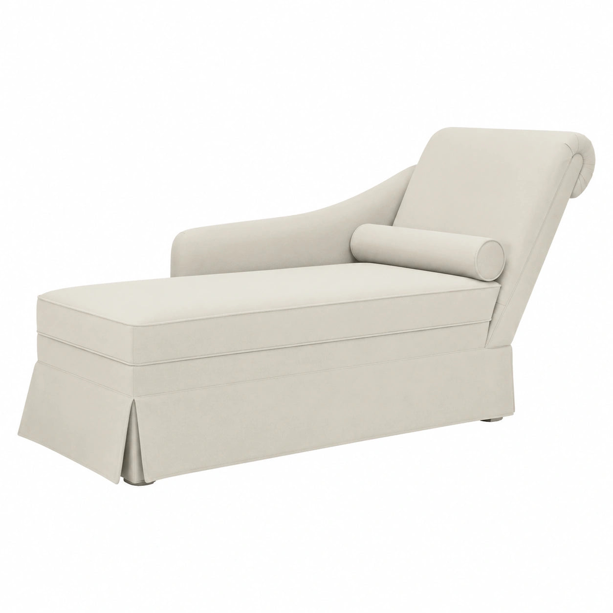Poltrona reclinabile in velluto crema con cuscino cervicale, 145 x 56 x 70 cm, comfort lussuoso per il soggiorno