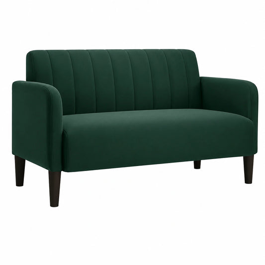 Divano a 2 posti in velluto verde scuro 109 cm vidaXL