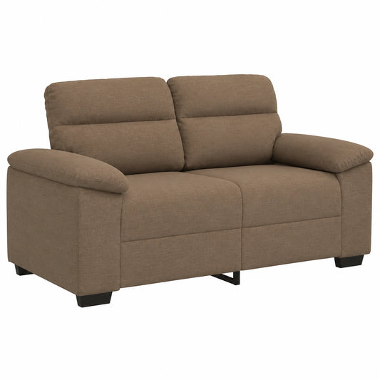 Divano a 2 Posti in Tessuto Marrone 160x81x84 cm, Comfort Elegante
