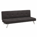 Divano Letto Moderno in Tessuto a 2 Posti Gemma - Grigio Scuro