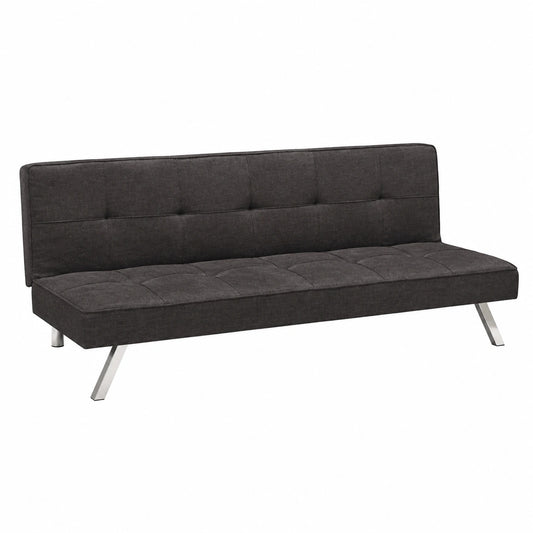 Divano Letto Moderno in Tessuto a 2 Posti Gemma - Grigio Scuro